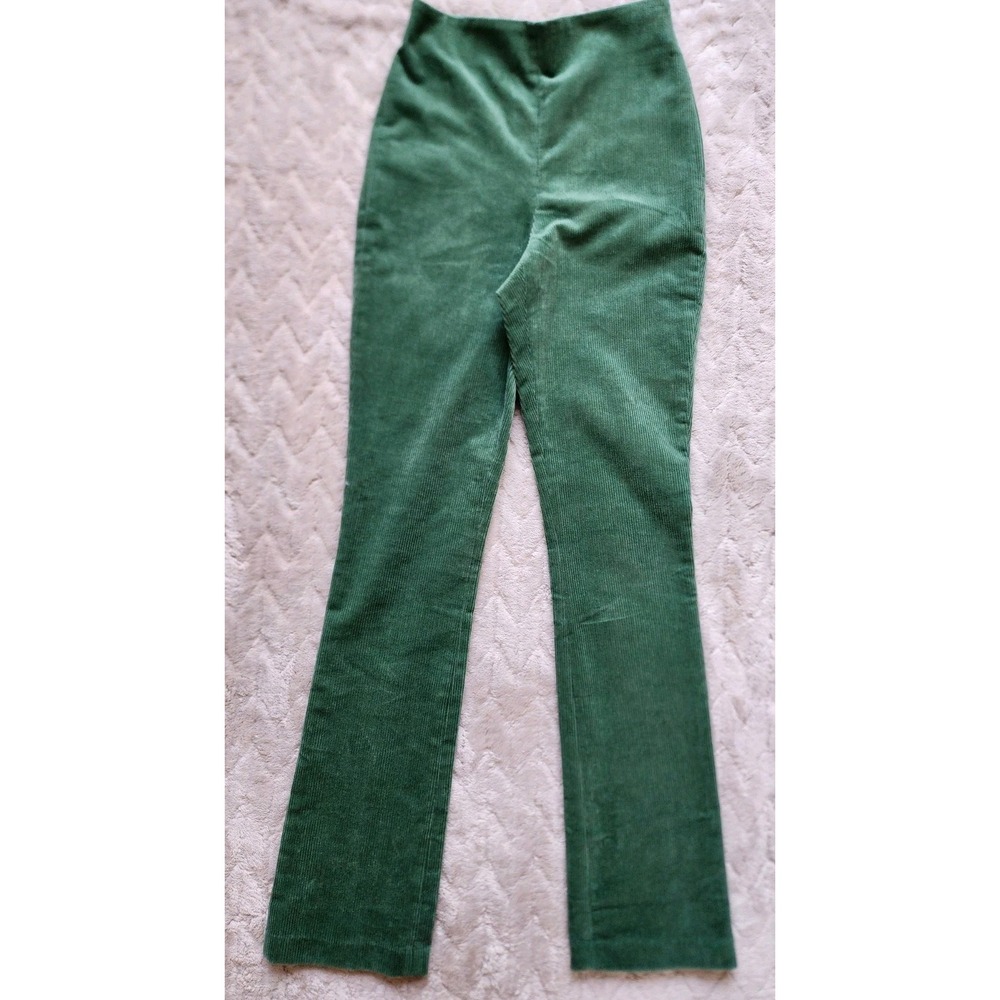 Tuckernuck Green Corduroy Ashford Pants Womens XXS Slim Fit Side Zip